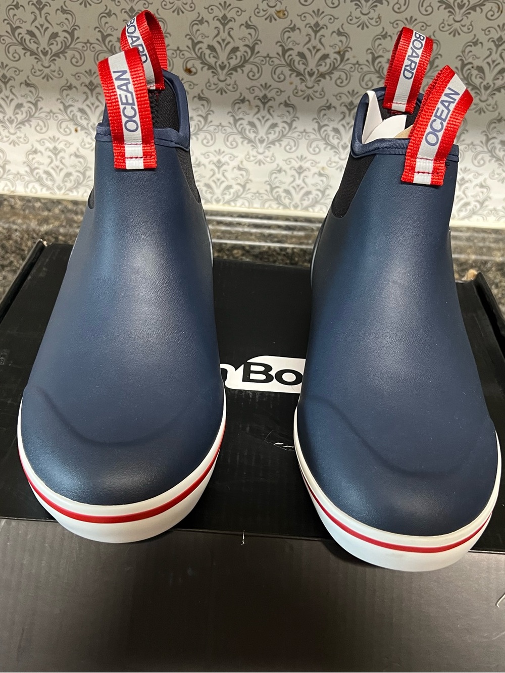 Ocean Board Navy Slip-On Rain Shoes for Men